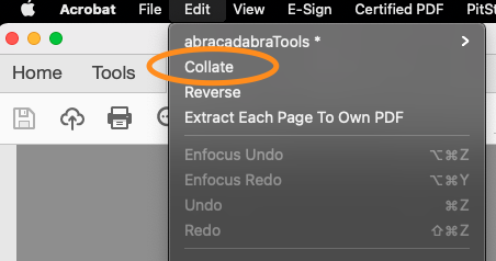 Adding pages features to Acrobat